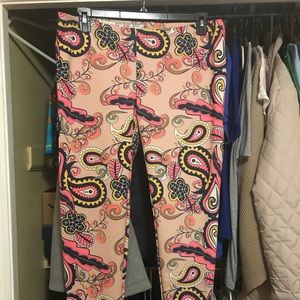 LollyWollyDoodle size 2X paisley leggings NWOT